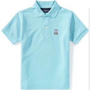 Psycho Bunny Blue Polo Shirt Classic Cotton Embroidered